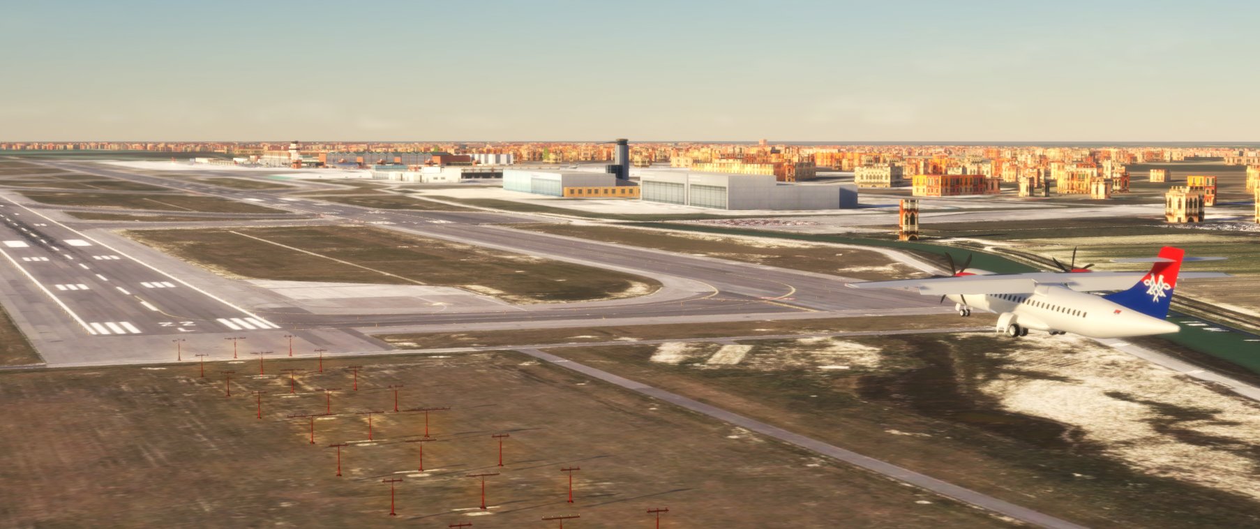 LIPZ Air Serbia on runway 22